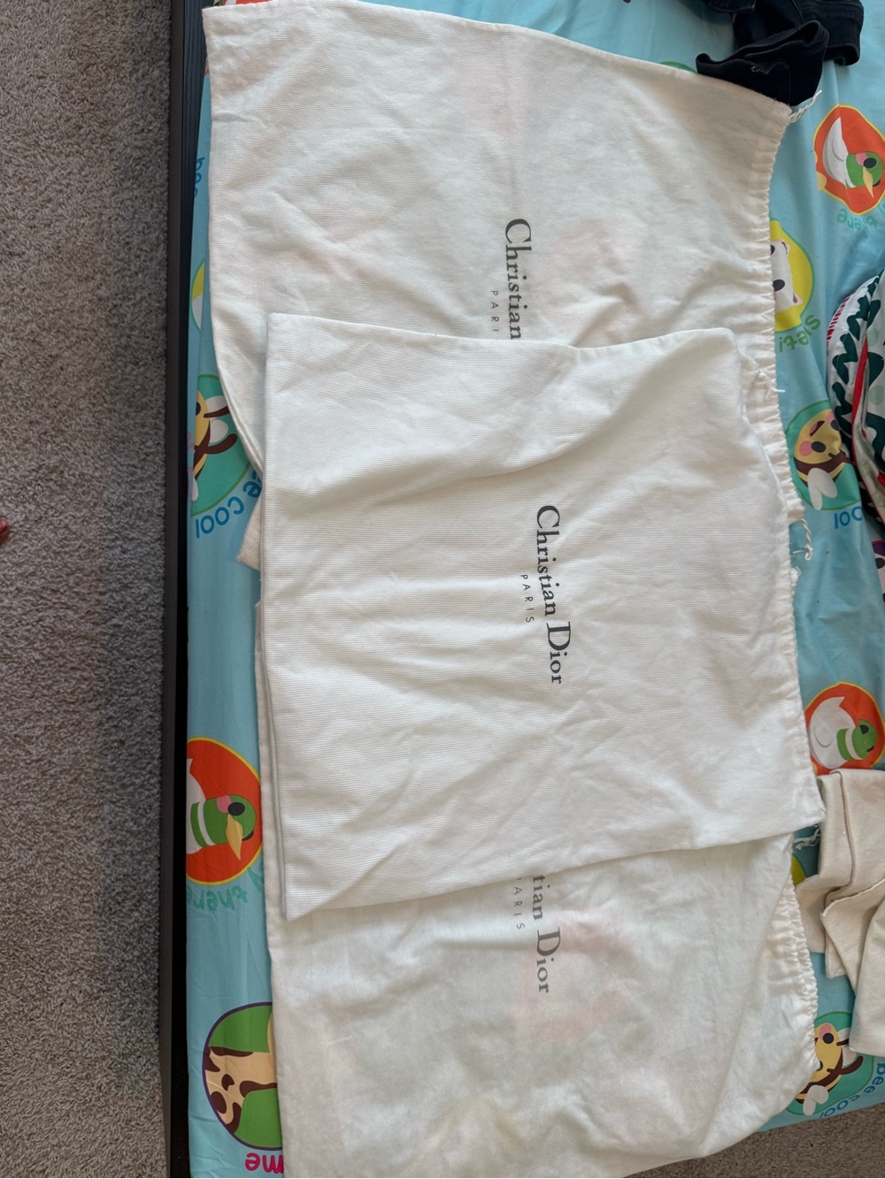 Dior  Large Drawstring dust bag